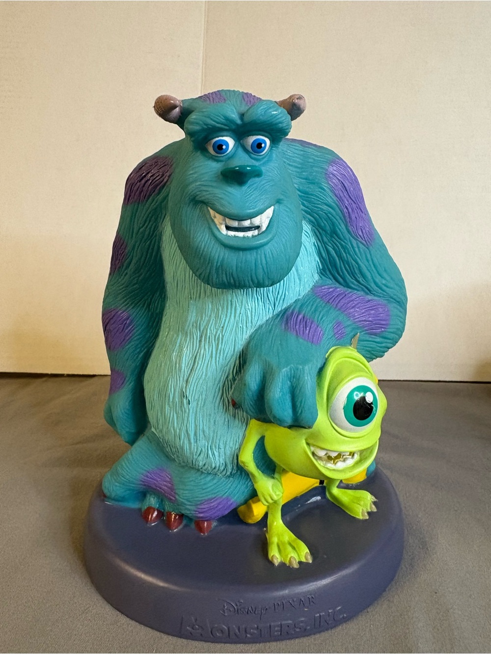 Monsters, Inc. Sulley & Mike Piggy Bank Vintage Rare 2001 Pixar